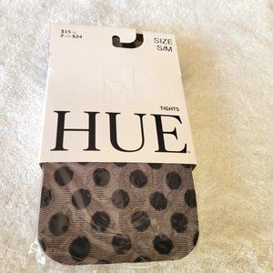 511 NIP Hue Tights with control top S/M Black Sheer dot tights